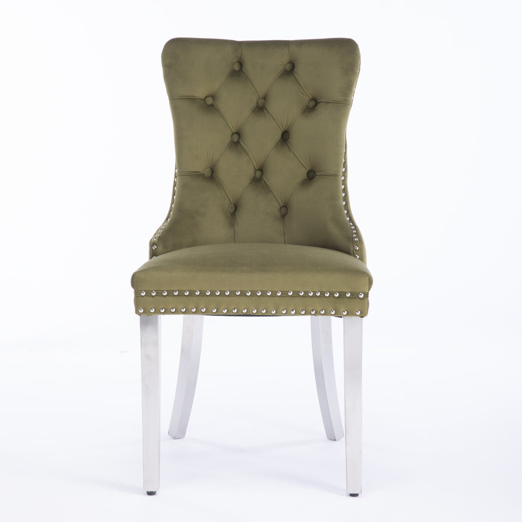 Nikki Collection Modern Velvet Upholstered Dining Chair