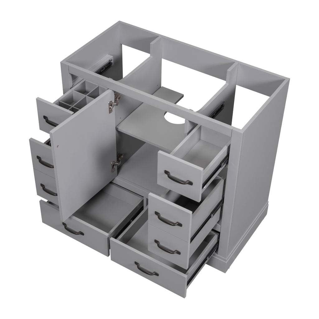 36" Bathroom Vanity without Sink, Cabinet Base Only