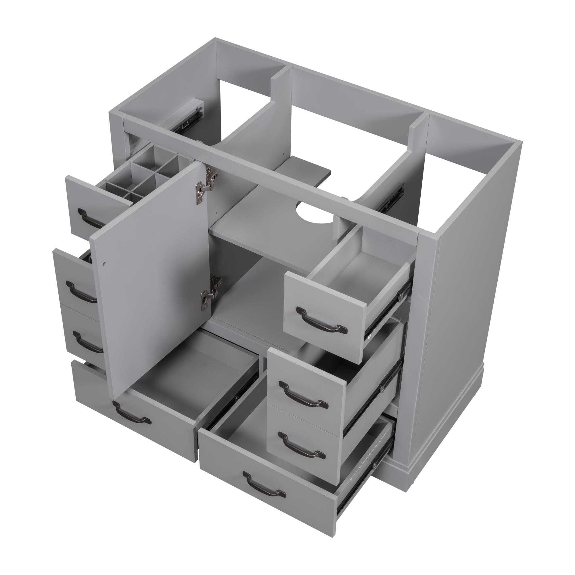 36" Bathroom Vanity without Sink, Cabinet Base Only