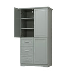 Tall and Wide Storage Cabinet with Doors for Bathroom/Office