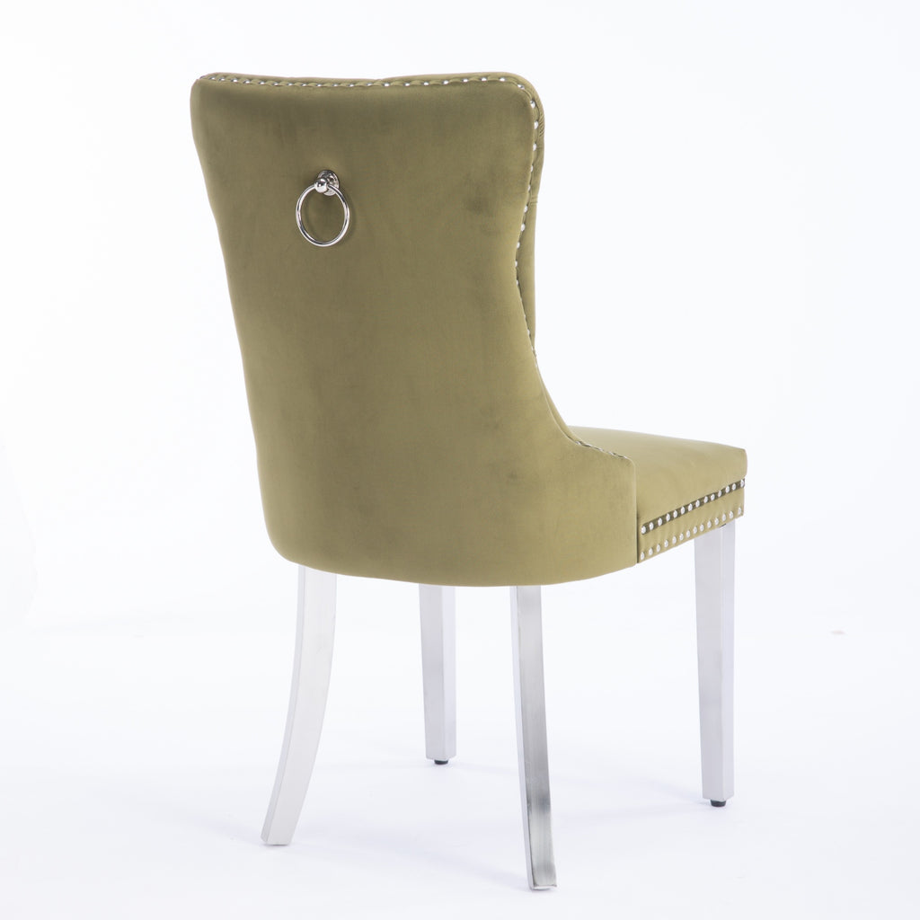 Nikki Collection Modern Velvet Upholstered Dining Chair