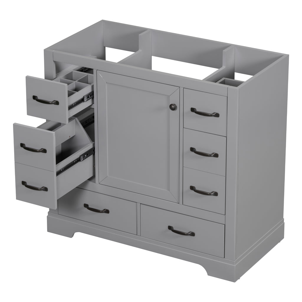36" Bathroom Vanity without Sink, Cabinet Base Only