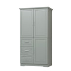 Tall and Wide Storage Cabinet with Doors for Bathroom/Office