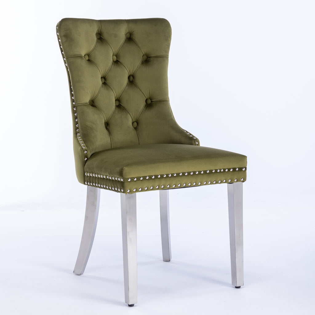 Nikki Collection Modern Velvet Upholstered Dining Chair