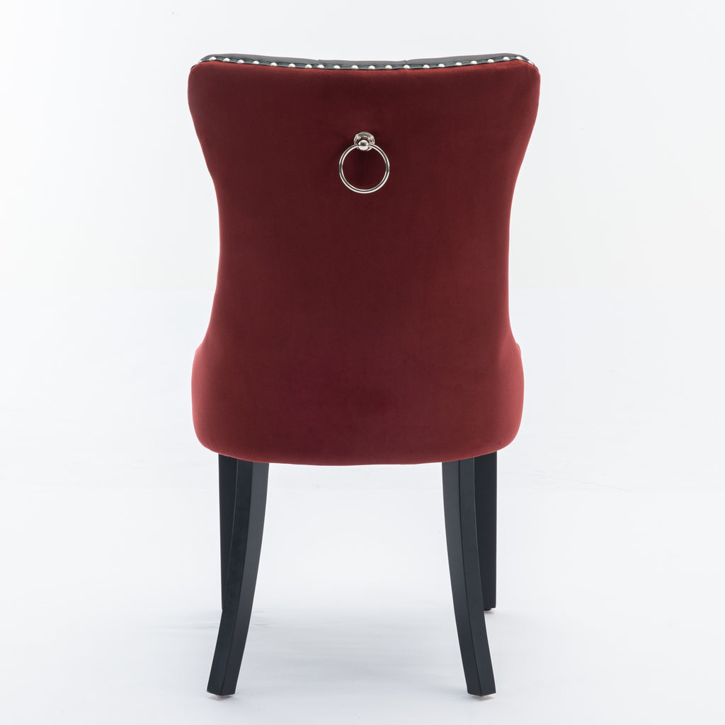 Nikki Collection Modern Tufted Dining Chair Set - 2-Pcs