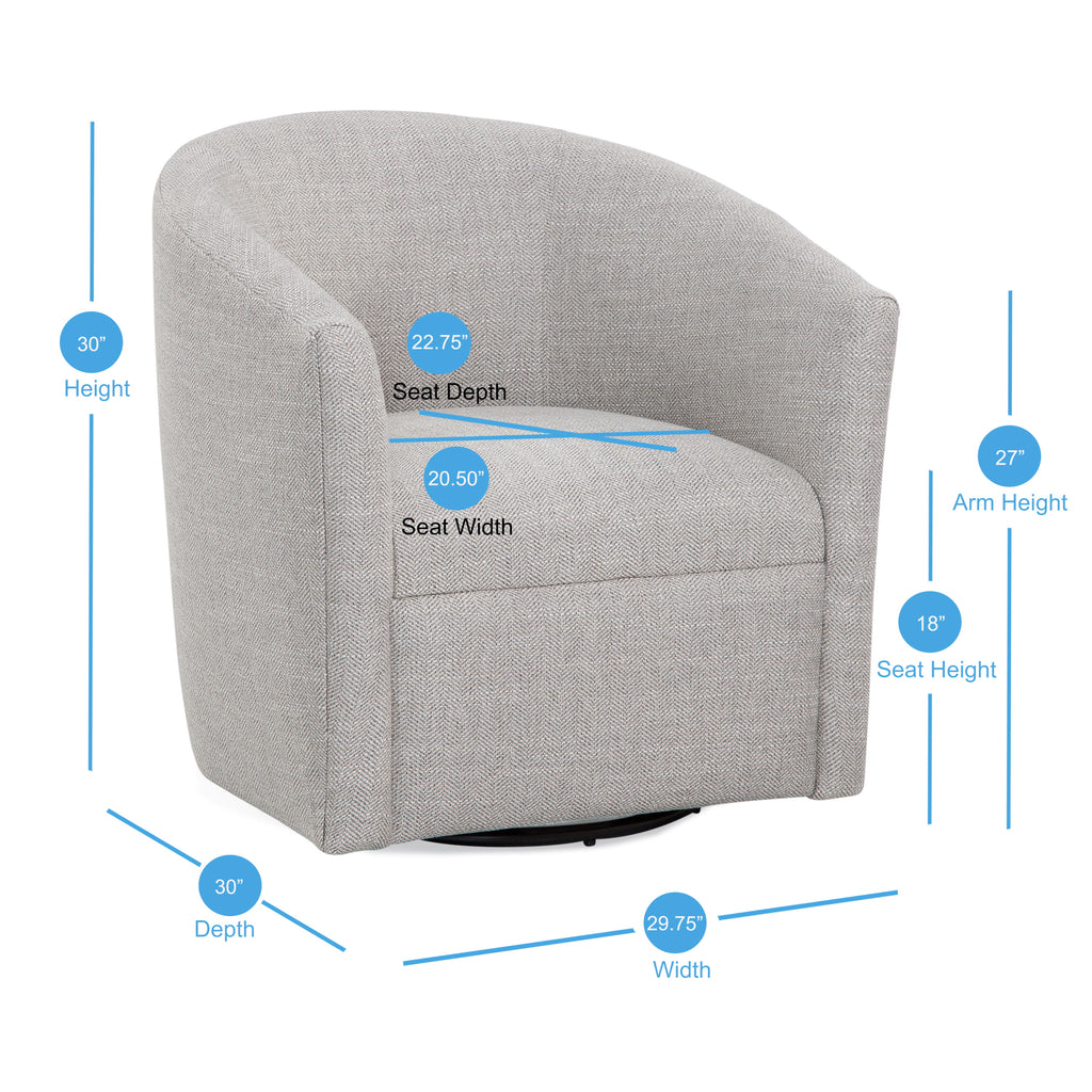 Lainey Sea Oat Swivel Barrel Chair