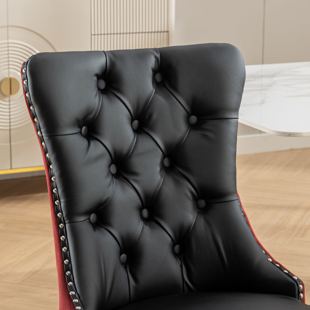 Nikki Collection Modern Tufted Dining Chair Set - 2-Pcs