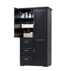 Tall and Wide Storage Cabinet with Doors for Bathroom/Office