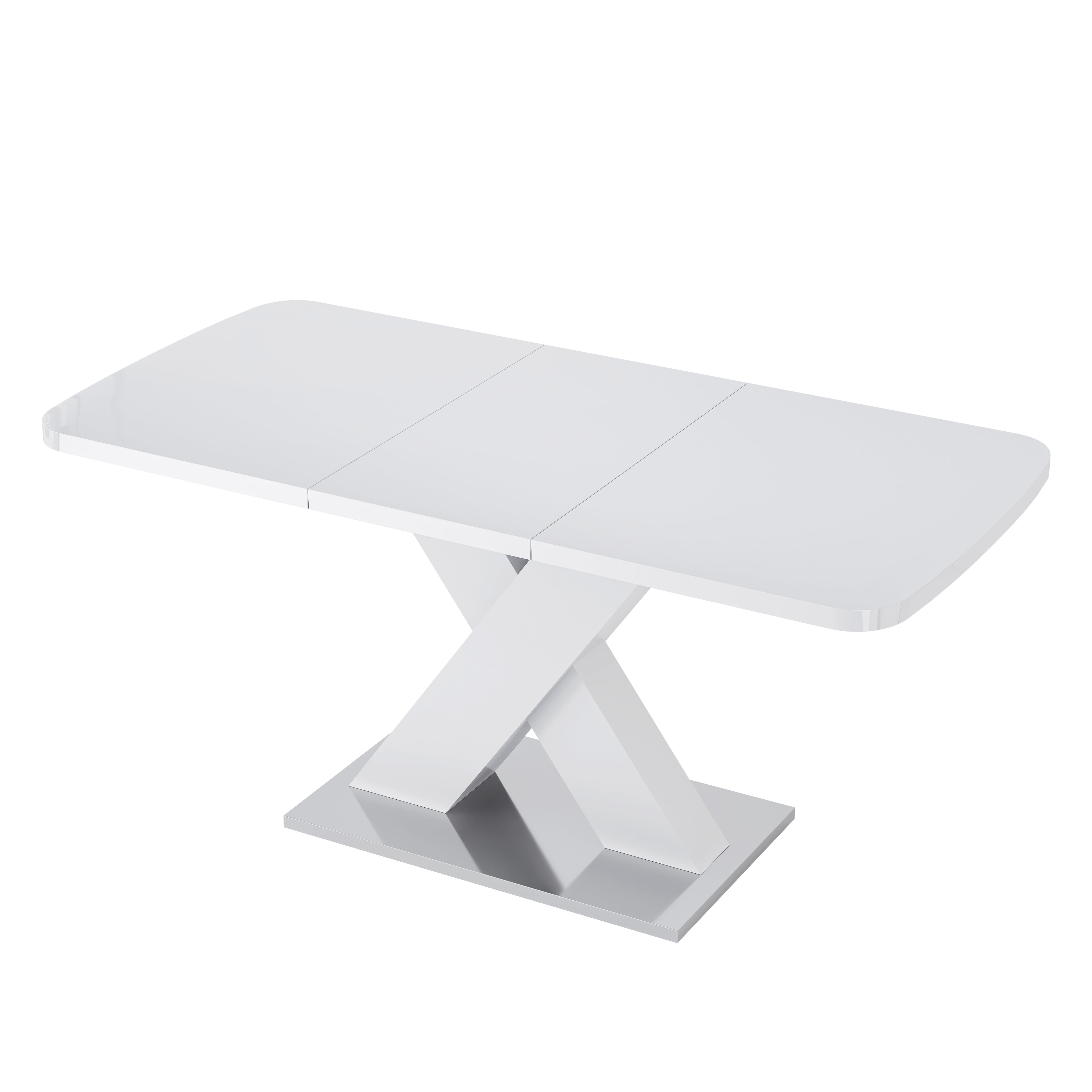 Modern Rectangle Dining Table, Stretchable