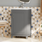 20 Inch Modern Small Bathroom Vanity Cabinet With Ceramic Basin