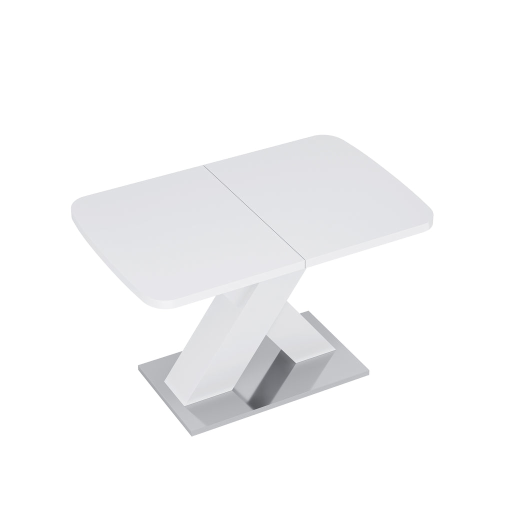 Modern Rectangle Dining Table, Stretchable