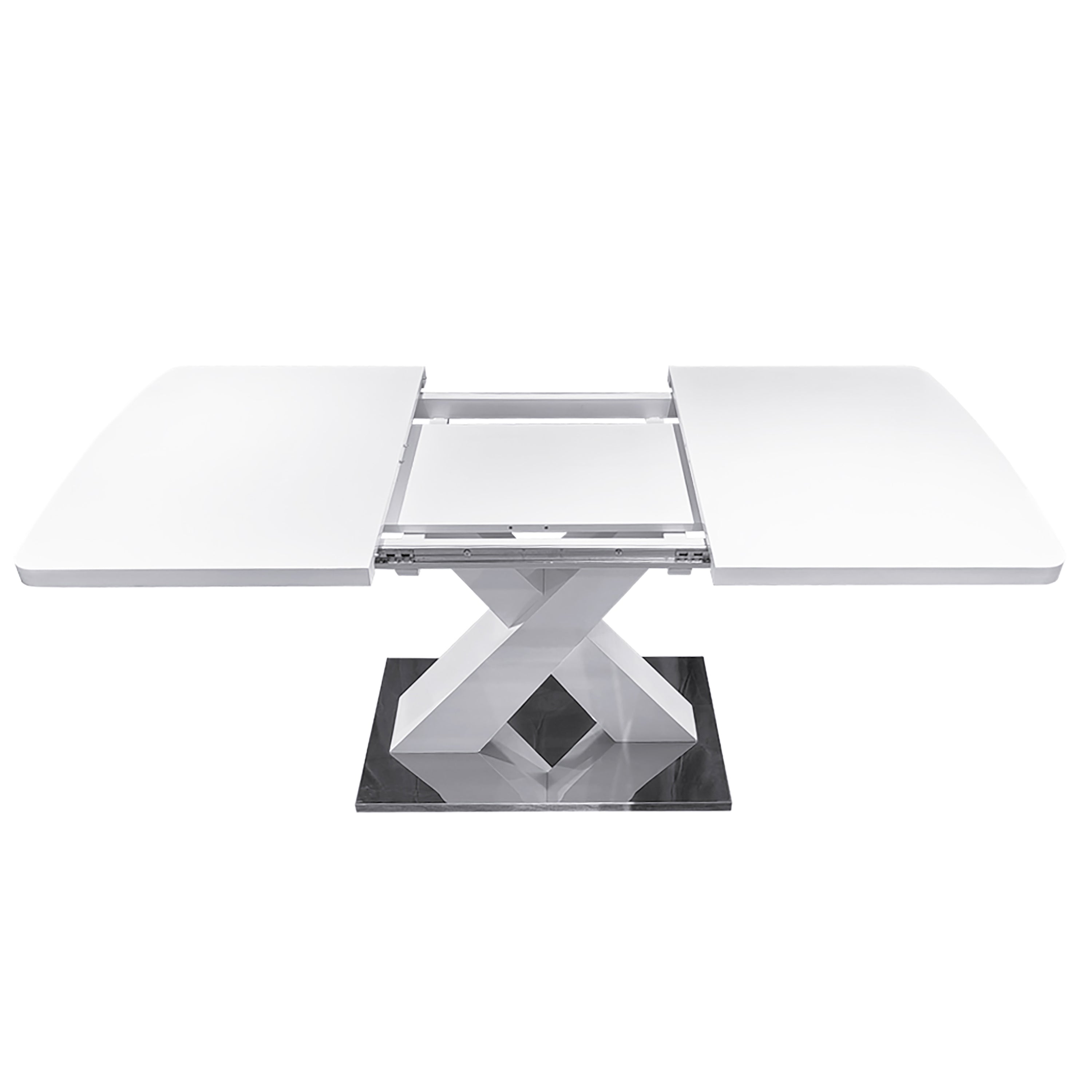 Modern Rectangle Dining Table, Stretchable