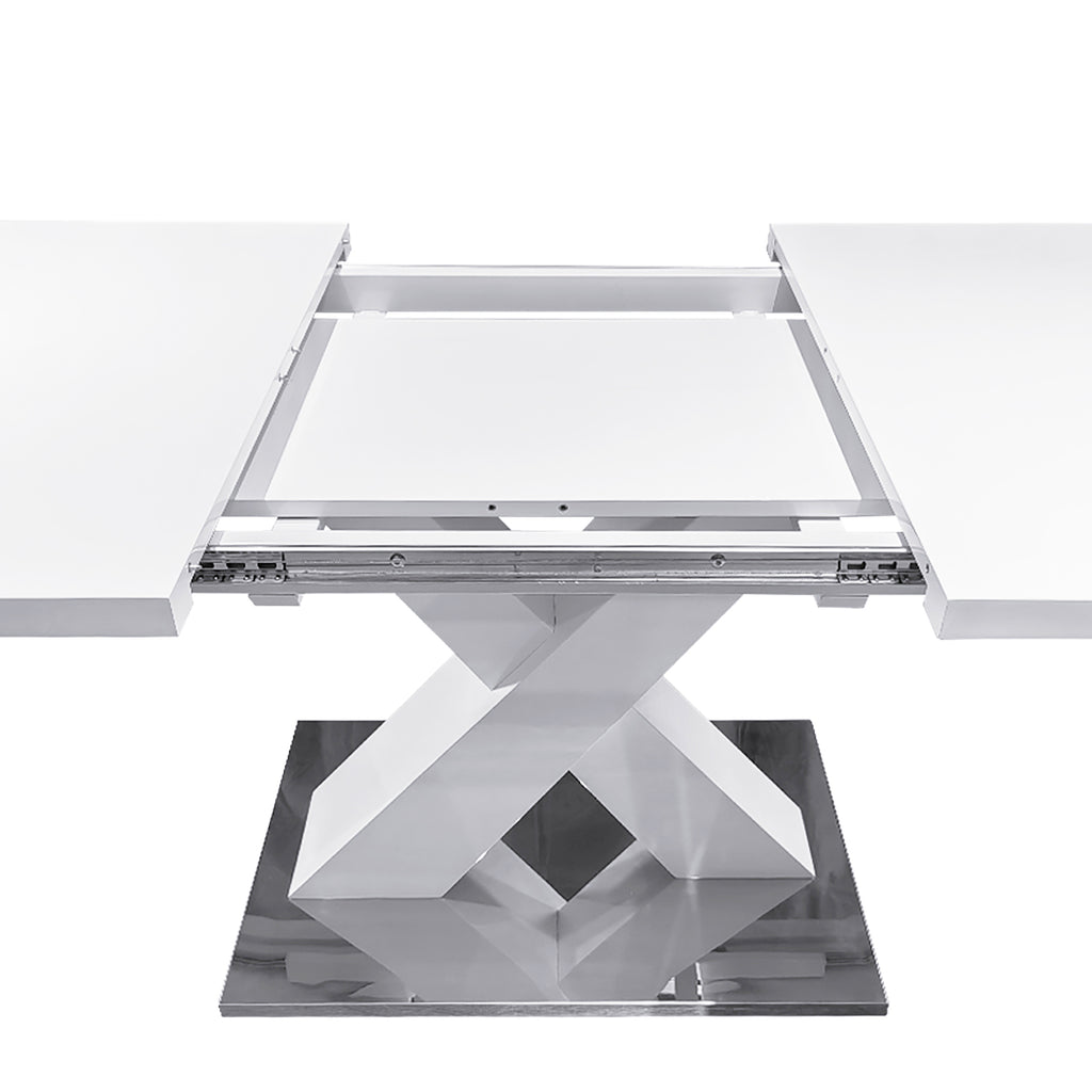 Modern Rectangle Dining Table, Stretchable