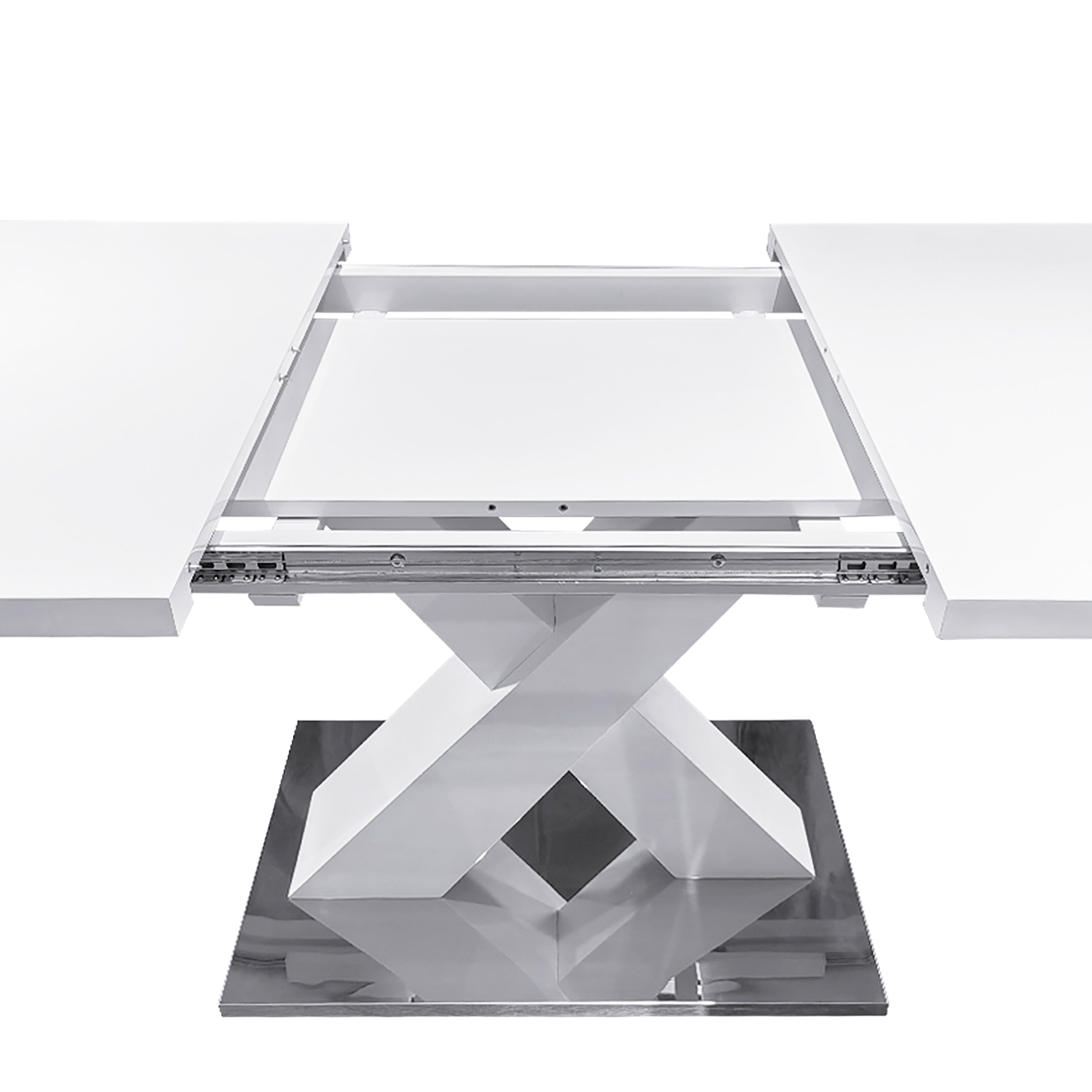 Modern Rectangle Dining Table, Stretchable