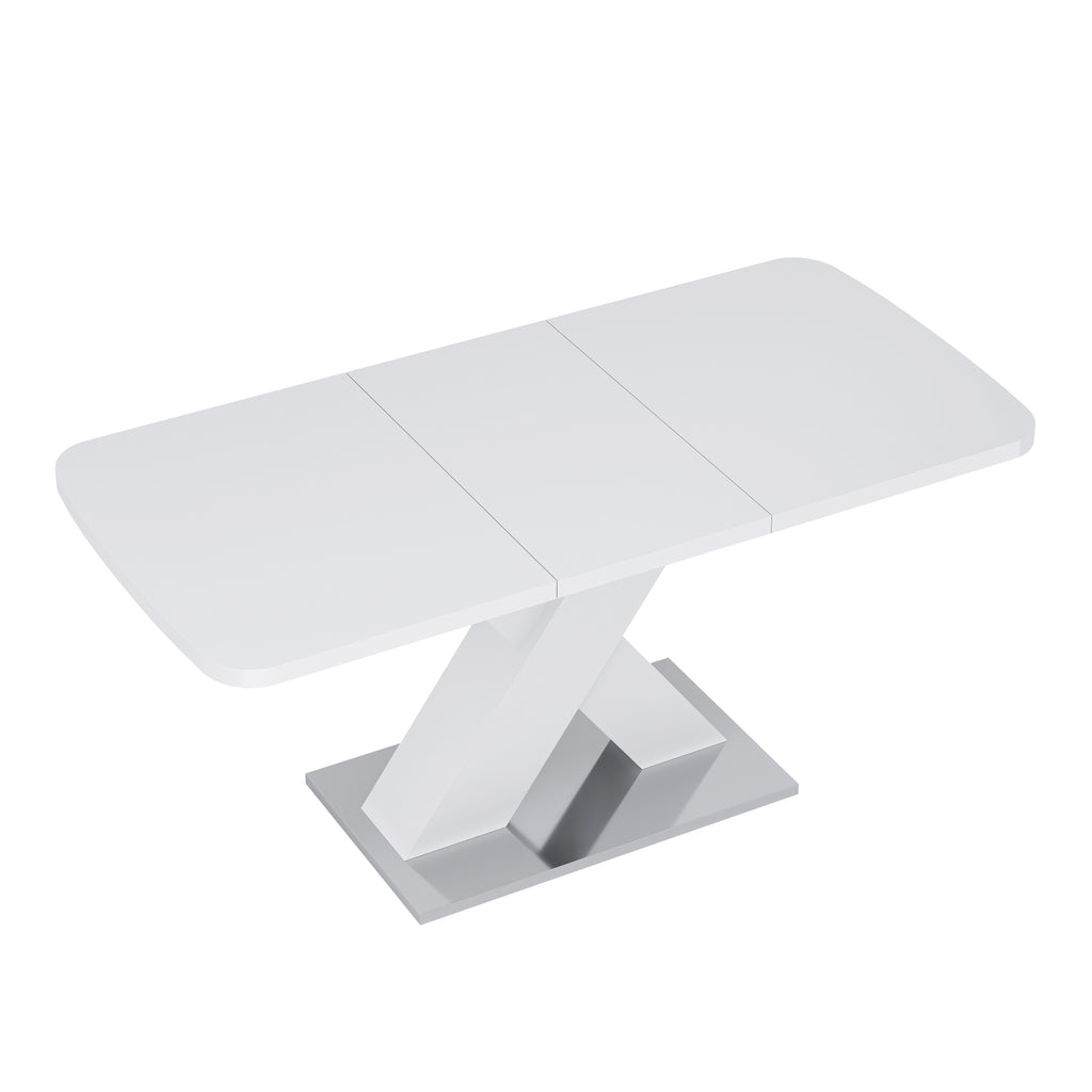 Modern Rectangle Dining Table, Stretchable