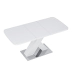 Modern Rectangle Dining Table, Stretchable