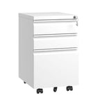 3 Drawer Mobile File Cabinet with Lock