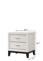 Contemporary 2-Drawer Nightstand End Table