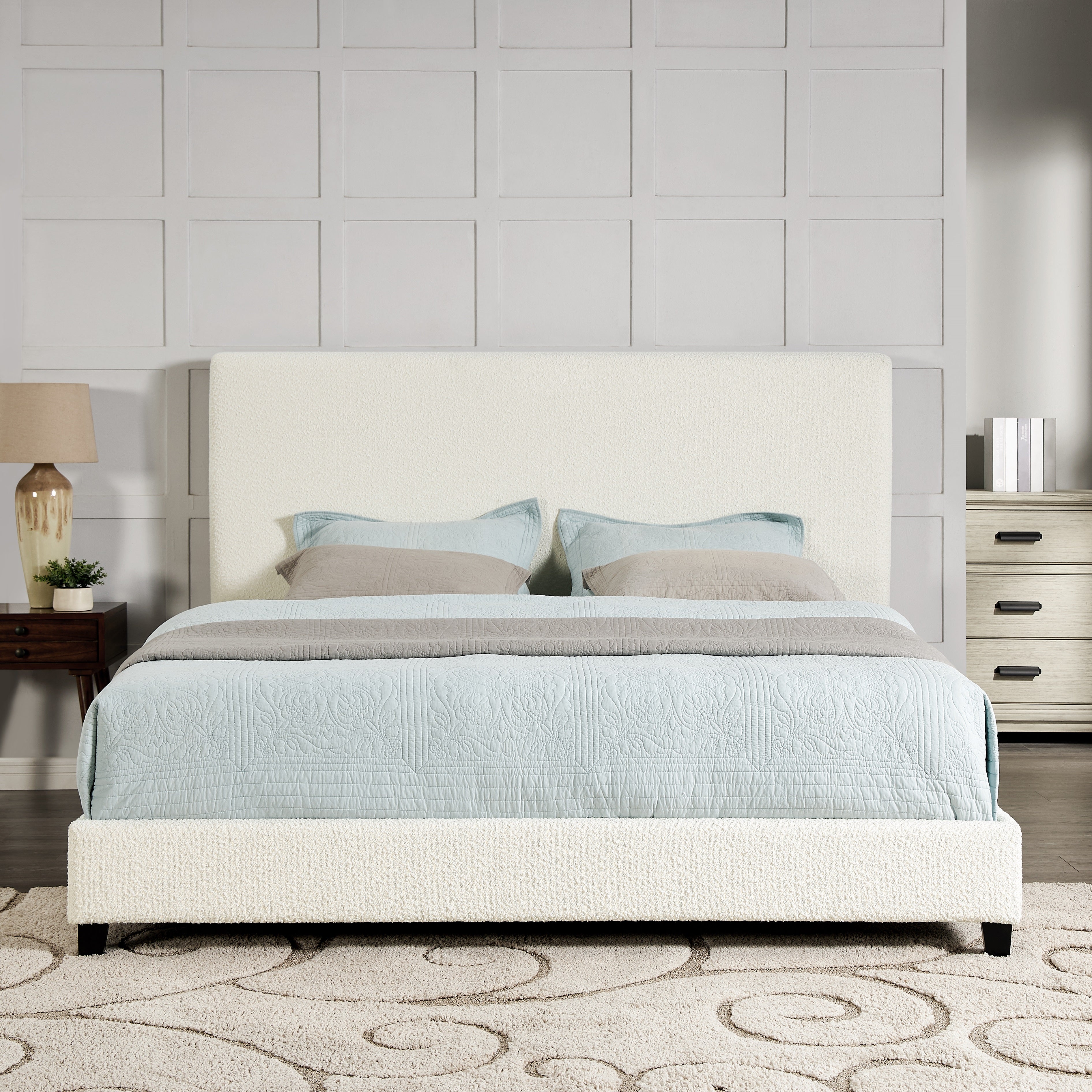 Upholstered Panel Bed - King Size