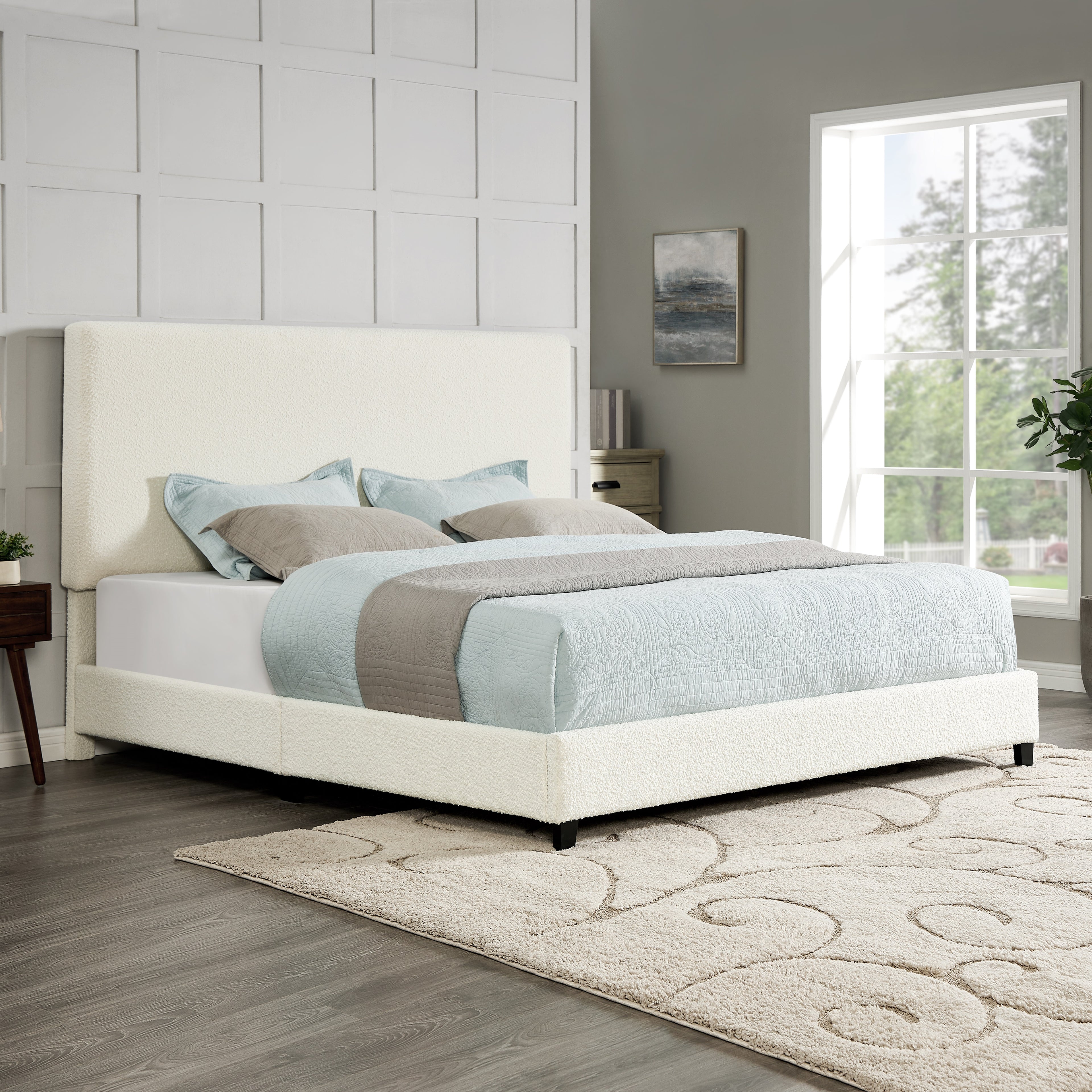 Upholstered Panel Bed - King Size