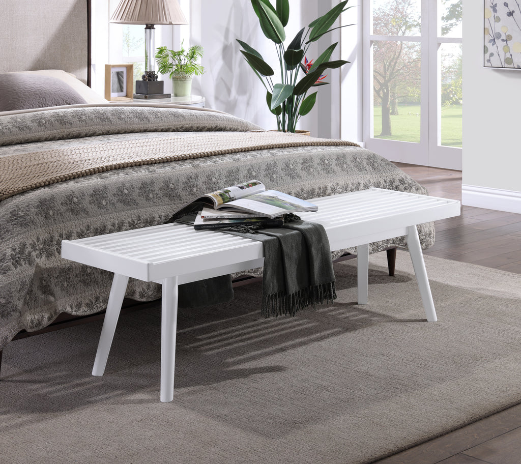 Larwich Solid Wood Slatted Bench