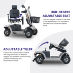 S500-Grey Heavy Duty Mobility Scooter