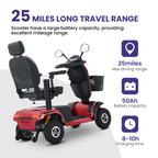S500-Red Heavy Duty Mobility Scooter