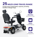S500-Grey Heavy Duty Mobility Scooter