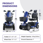 S500-Blue Heavy Duty Mobility Scooter