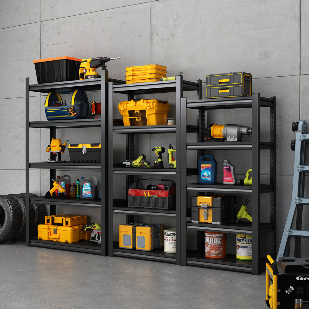 72"H 5 Tier Metal Shelves for Heavy Duty Storage