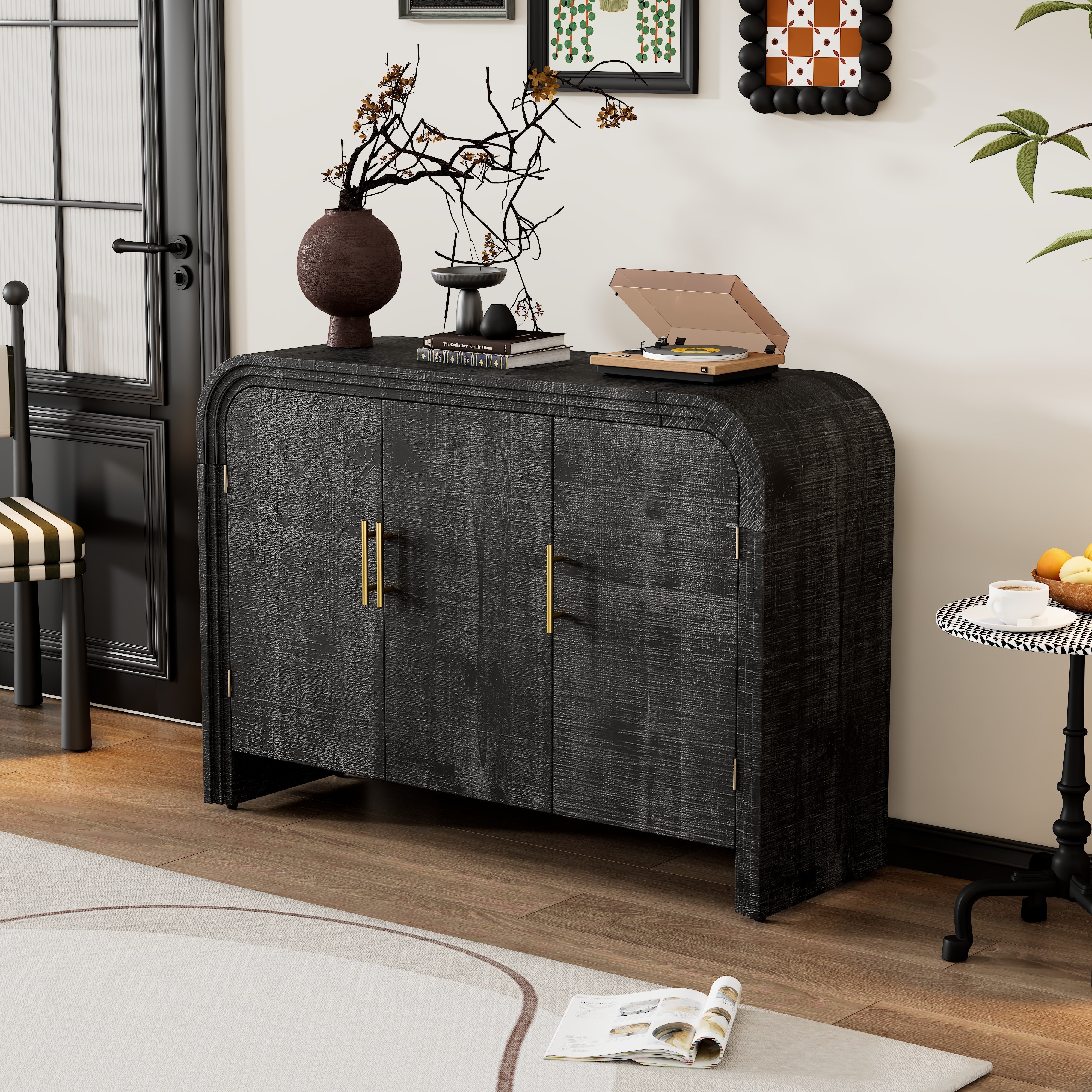 Rustic Curved Waterfall Sideboard