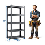 5 Tier Heavy Duty Metal Shelves for Garage Storage