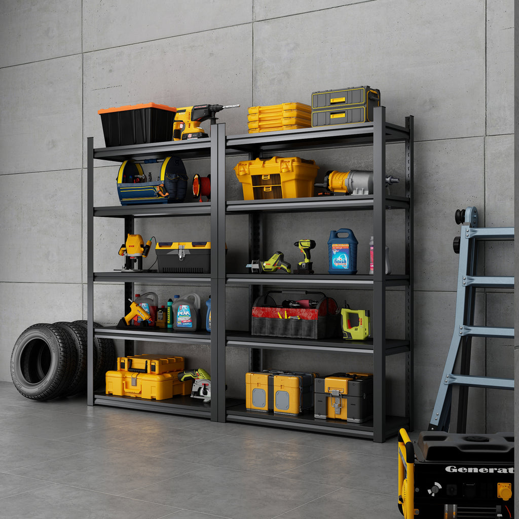 72"H 5 Tier Metal Shelves for Heavy Duty Storage