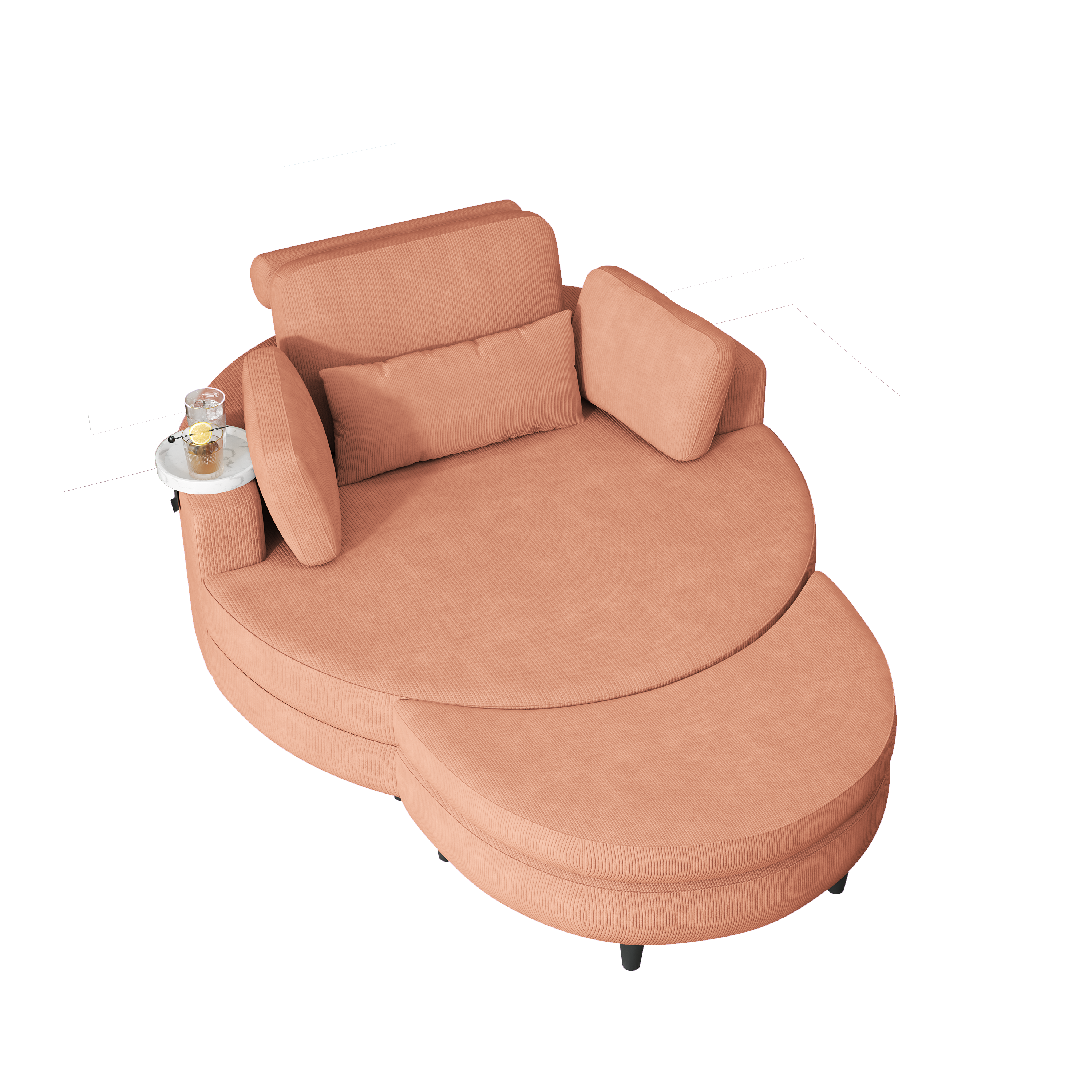 51-Inch Corduroy Sofa