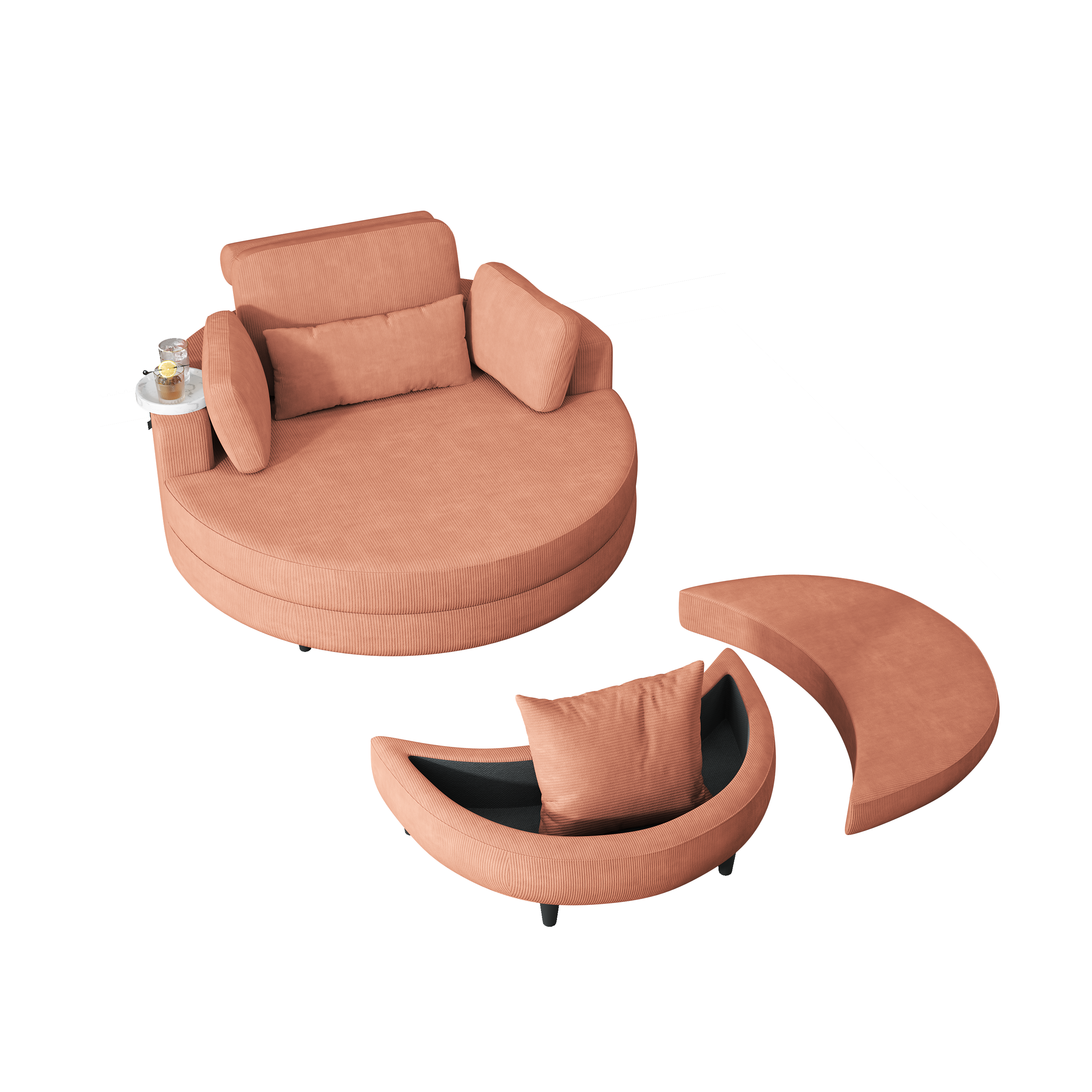 51-Inch Corduroy Sofa