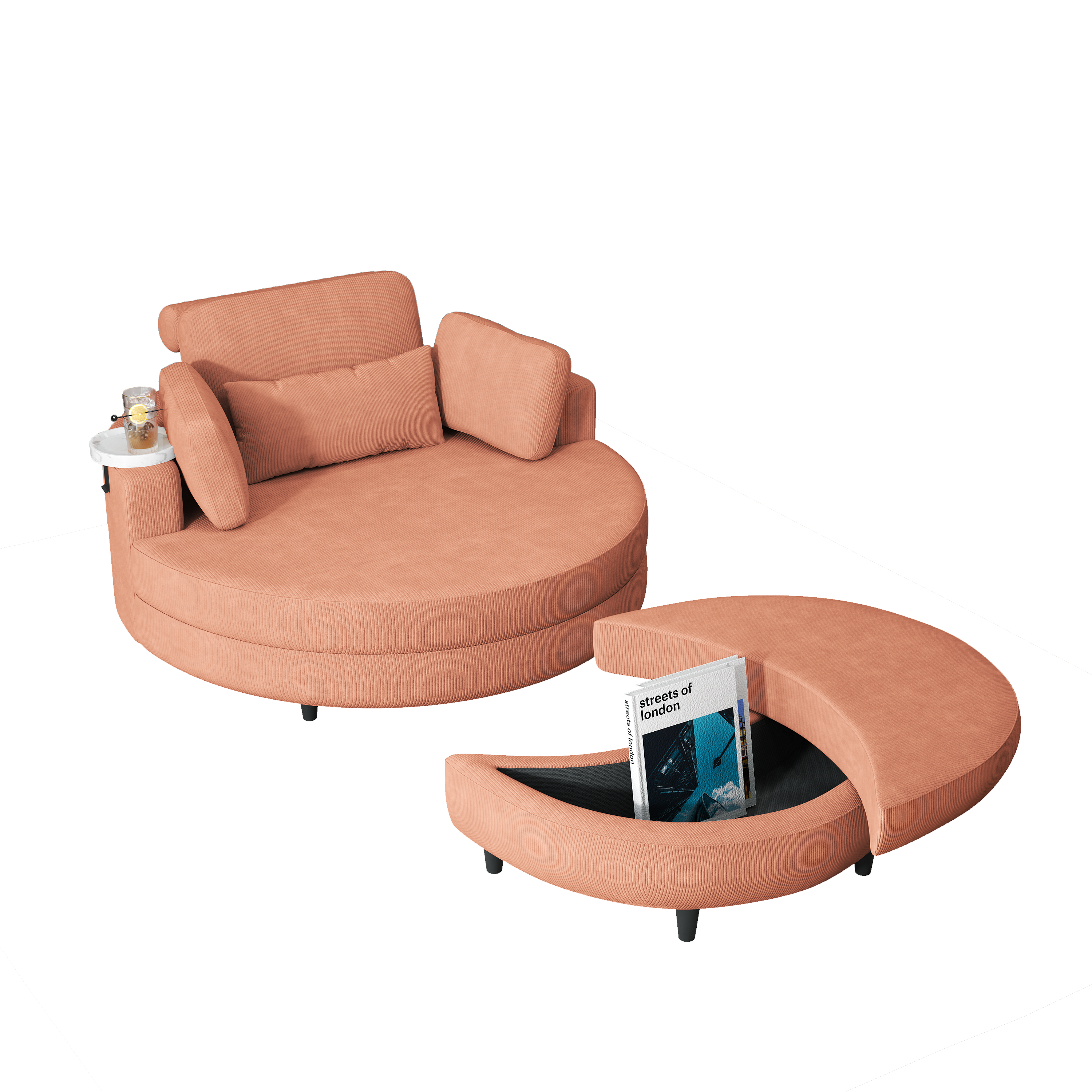 51-Inch Corduroy Sofa