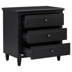U_STYLE 28" Painted Nightstand with 3 Drawers