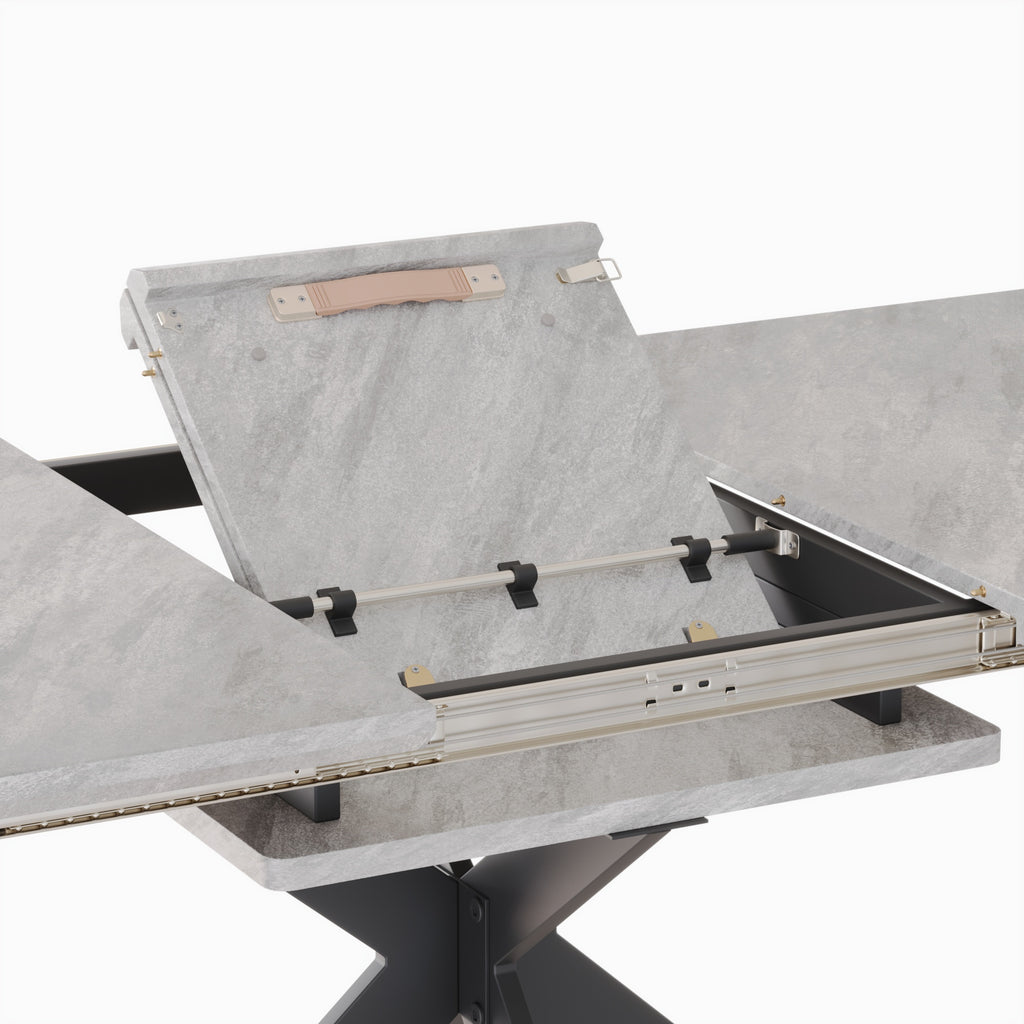 62.4" to 78.15" Extendable Dining Table Set for 6-8