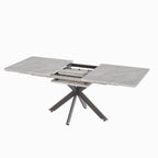 62.4" to 78.15" Extendable Dining Table Set for 6-8