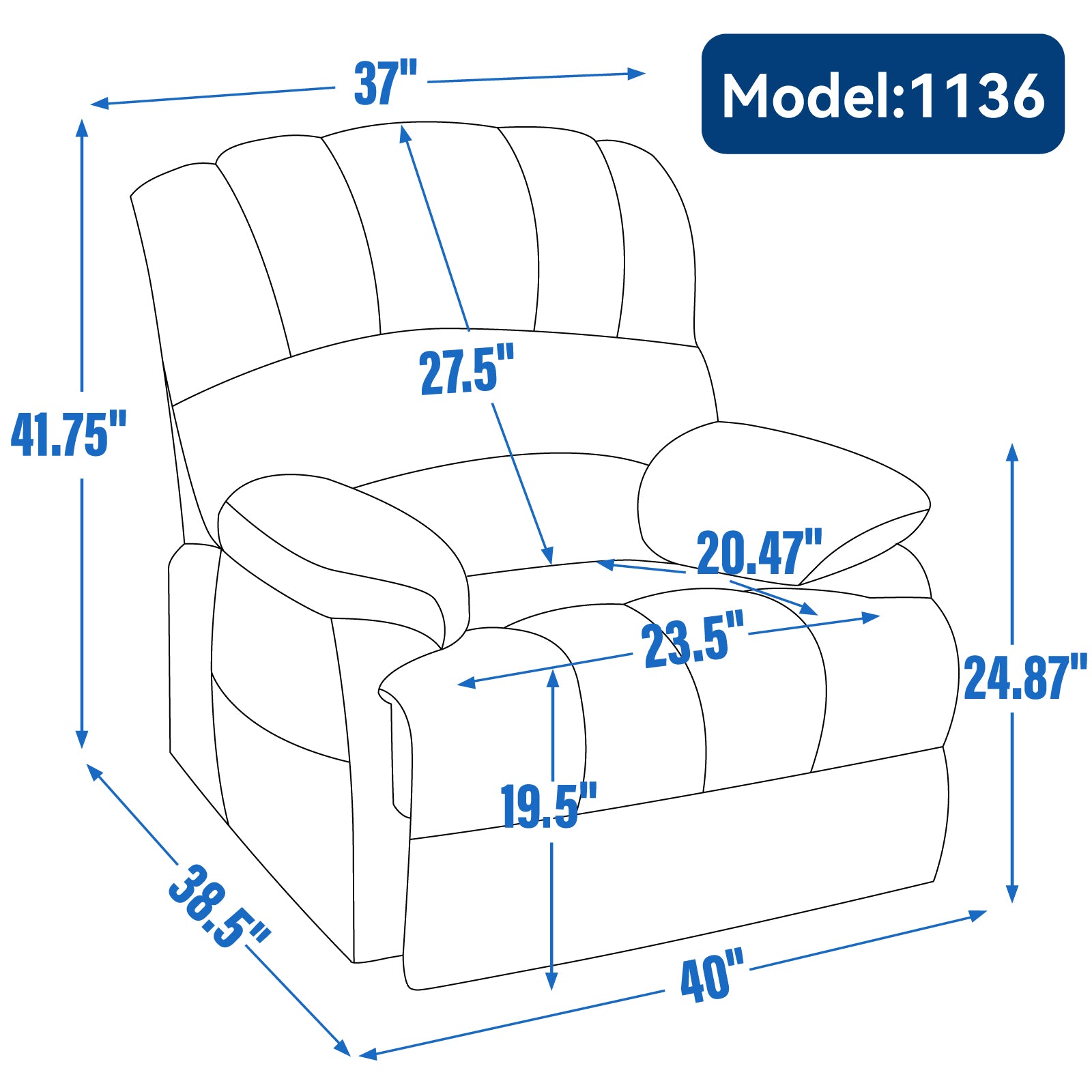 ComfortMax Power Lift Recliner Chair - Large Size