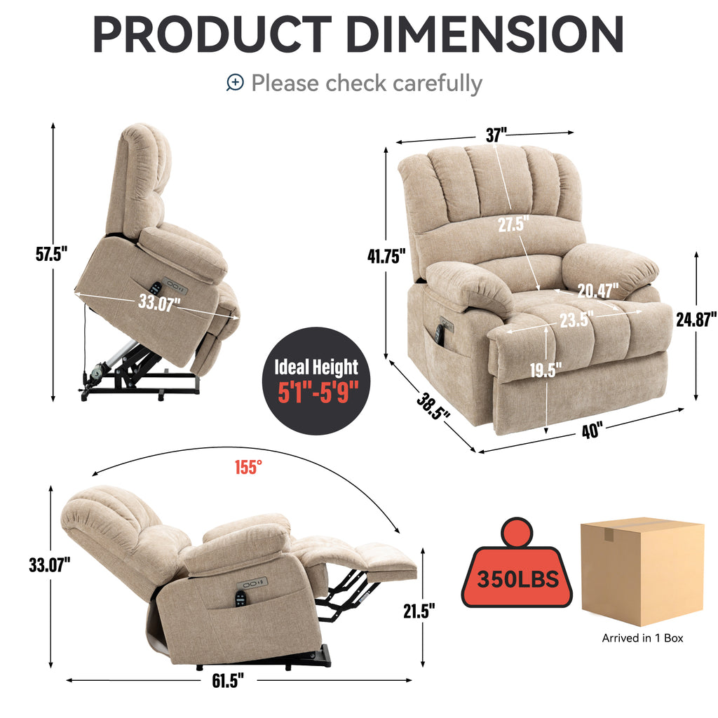 ComfortMax Power Lift Recliner Chair - Large Size