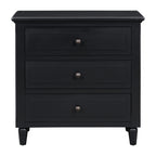 U_STYLE 28" Painted Nightstand with 3 Drawers
