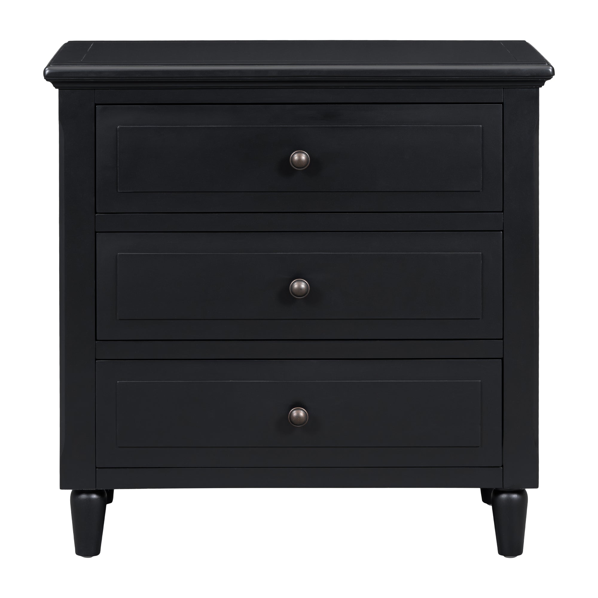 U_STYLE 28" Painted Nightstand with 3 Drawers