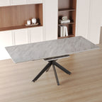 62.4" Extendable Dining Table Set for 6-8 Persons