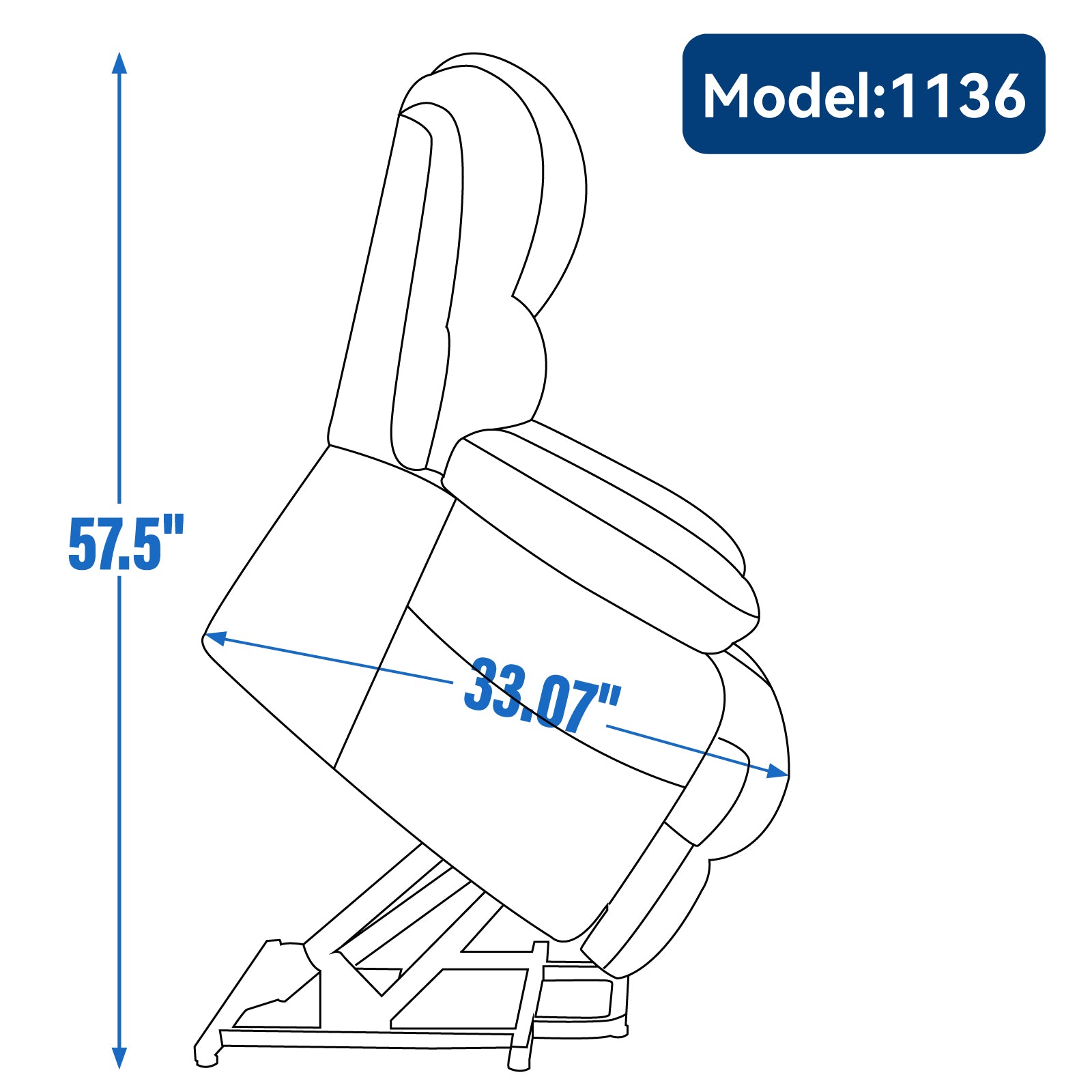 ComfortMax Power Lift Recliner Chair - Large Size