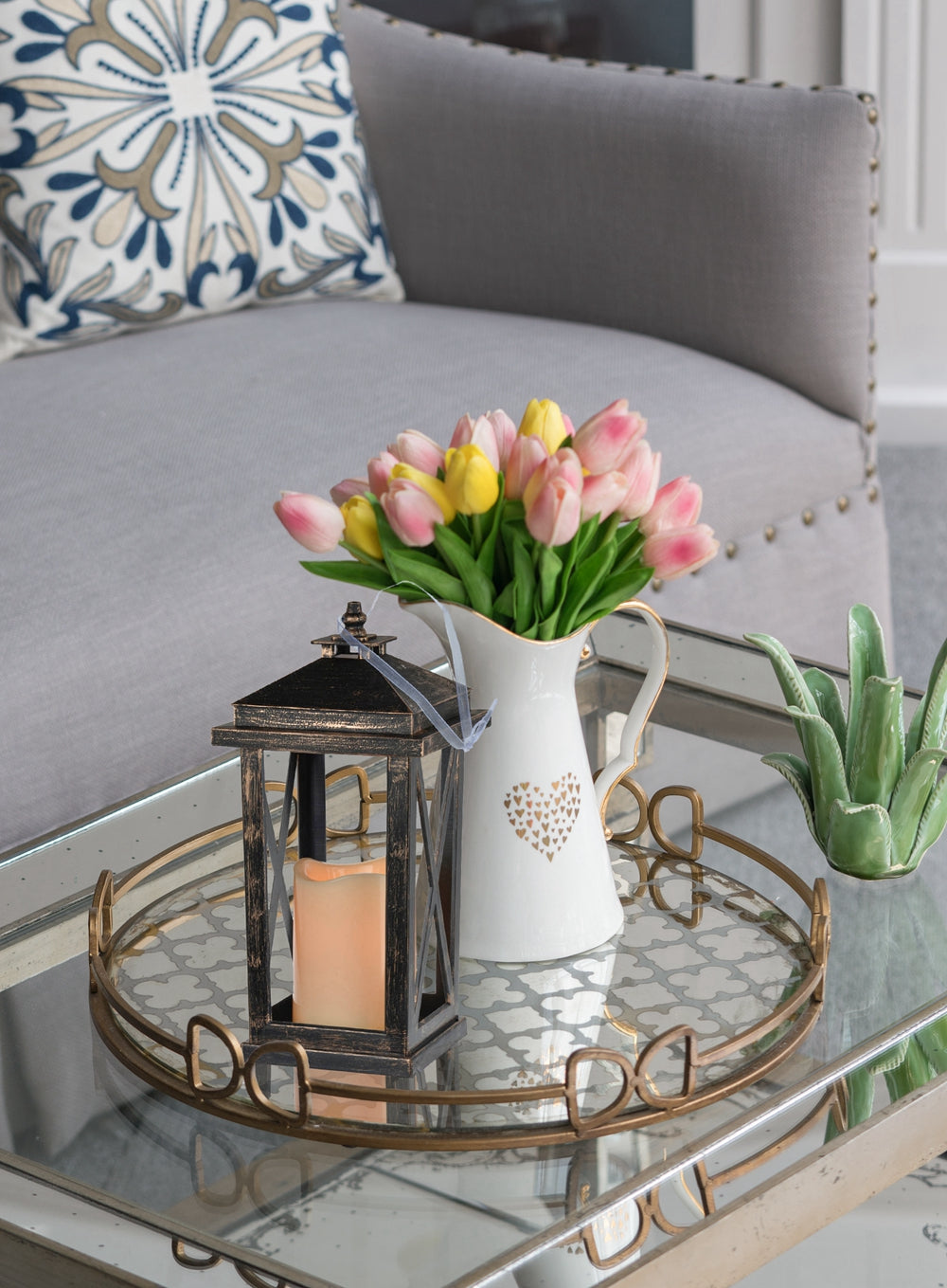Set of 2 Menifee Lantern with LED Candle