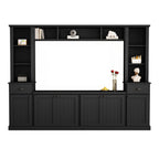 Minimalist Entertainment Wall Unit Set with Bridge