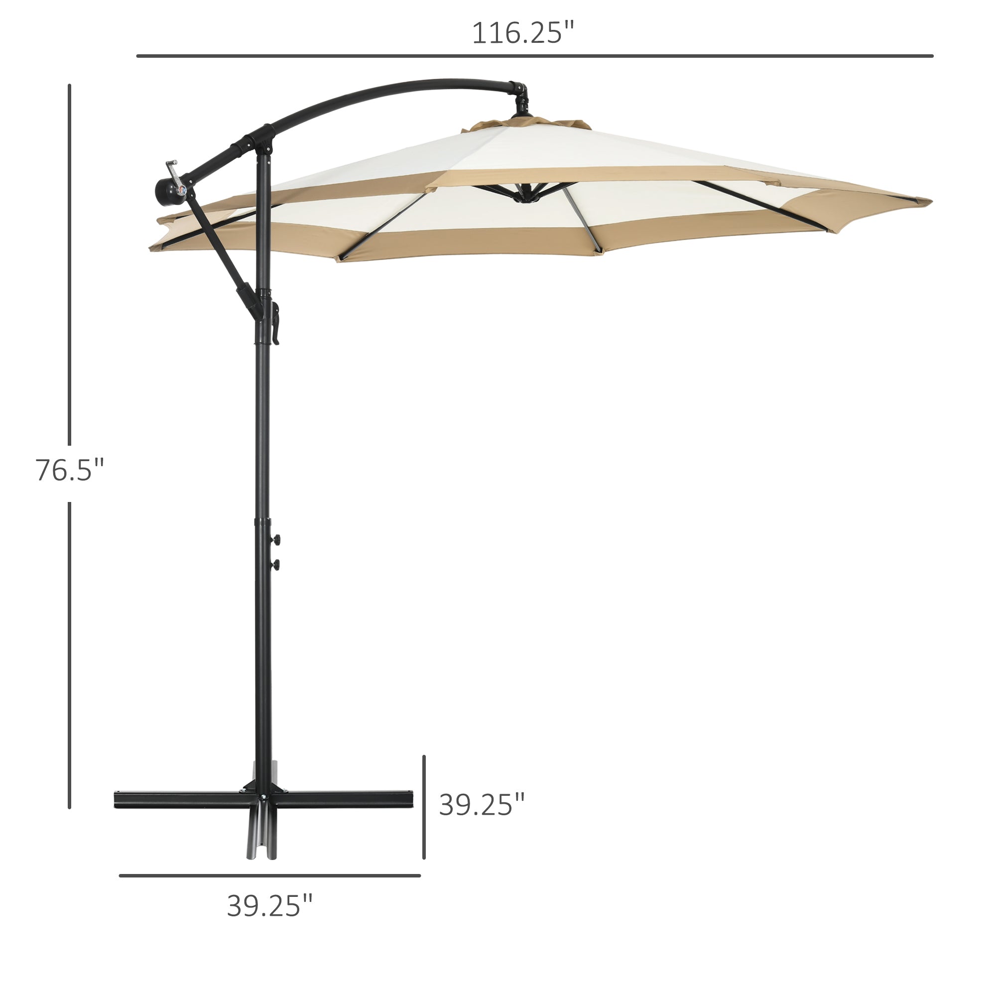 Outsunny 10FT Cantilever Umbrella