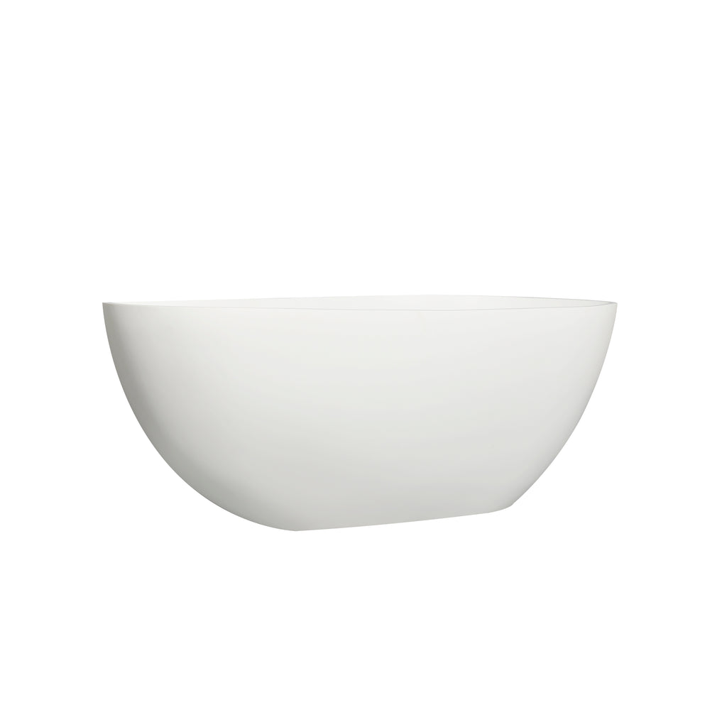 66.9 Inch Freestanding Solid Surface Soaking Bathtub