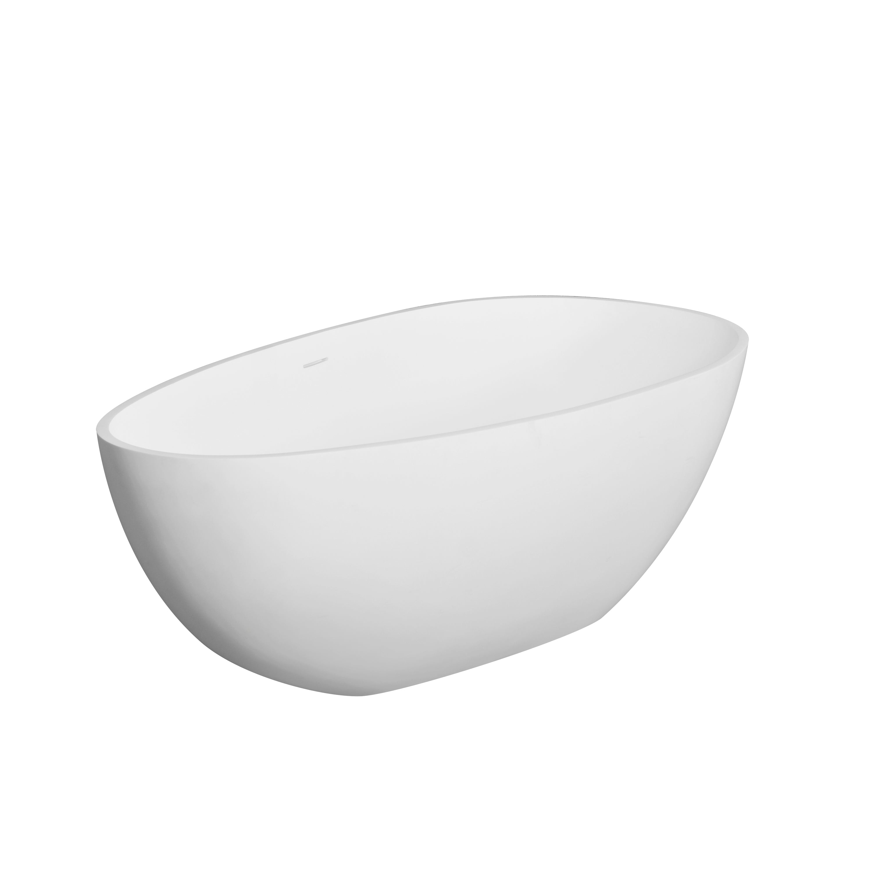 66.9 Inch Freestanding Solid Surface Soaking Bathtub
